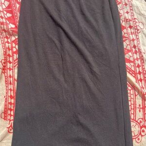 Ribbed Knit Stretchy Midi Skirt